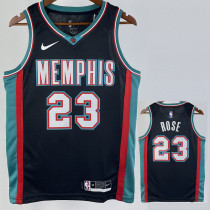 2021 Grizzlies ROSE #23 Black Top Quality Hot Pressing NBA Jersey