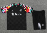 24-25 Man Utd Black Training Short Suit