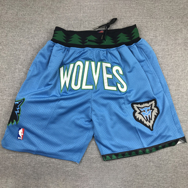 TIMBERWOLVES Light blue City Edition Top Quality NBA Pocket Pants #森林狼