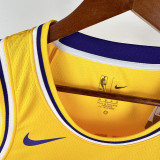 22-23 Lakers WESTBROOK #0 Yellow Top Quality Hot Pressing NBA Jersey(圆领)
