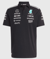 2025 F1 Mercedes Black Polo Racing Suit(有领)