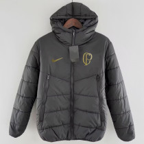 24-25 Corinthians Black Hooded Cotton Coat #棉衣