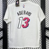 T148 HEAT ADEBAYO #13 White High Quality Casual T-Shirt