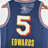 25-26 ALL-STAR EDWARDS #5 Royal blue Top Quality Hot Pressing NBA Jersey