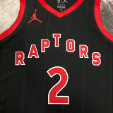 22-23 RAPTORS LEONARD #2 Black red Top Quality Hot Pressing NBA Jersey (Trapeze Edition)