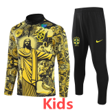 24-25 Brazil Yellow black Kids Half Pull Special Edition (童装)(半拉链)