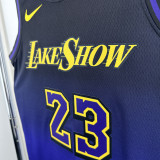 24-25 LAKERS JAMES #23 Royal blue City Edition Top Quality Hot Pressing NBA Jersey