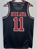 2023 SHOHOKU RUKAWA #11 Black Top Quality Hot Pressing NBA Jersey (带标）