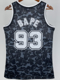 2023 NETS & BAPE #93 Black Top Quality Hot Pressing NBA Jersey