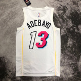 22-23 HEAT ADEBAYO #13 White City Edition Top Quality Hot Pressing NBA Jersey