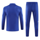 2024 AD Blue Half Pull Tracksuit (半拉链)