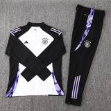 24-25 Germany White Kids Half Pull Tracksuit (童装)(半拉链)