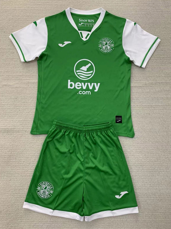 24-25 Hibernian Home Kids Soccer Jersey