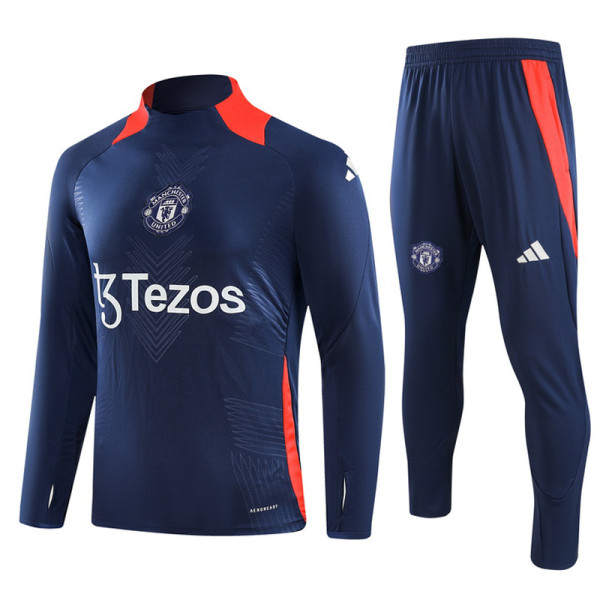 24-25 Man Utd Royal blue Long Sleeve Training Tracksuit
