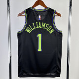 23-24 Pelicans WILLIAMSON #1 Black City Edition Top Quality Hot Pressing NBA Jersey