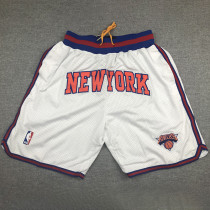 KNICKS White City Edition Top Quality NBA Pocket Pants #尼克斯队