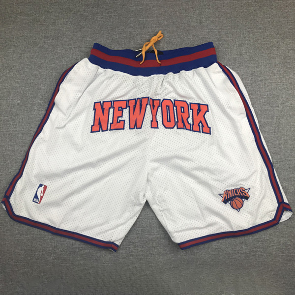 KNICKS White City Edition Top Quality NBA Pocket Pants #尼克斯队