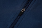 2024 NK Royal Blue Half Pull Tracksuit #05(半拉链)(红色领)