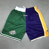 Lakers Celtic Blue Green City Edition Top Quality NBA Pocket Pants * 湖人拼凯尔特人
