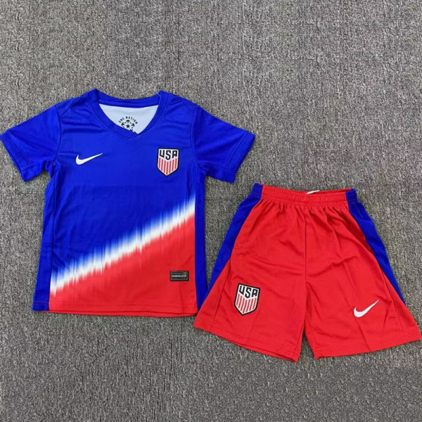 24-25 USA Away Kids Soccer Jersey