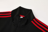 24-25 Man Utd Black Jacket Tracksuit #01
