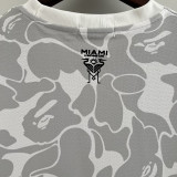 23-24 Inter Miami Grey White Joint Edition Fans Soccer Jersey (左袖带图案) 猿