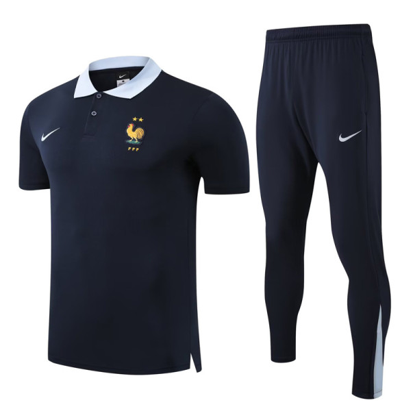 25-26 France Royal blue Polo Tracksuit