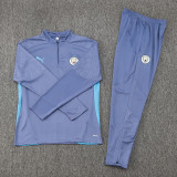 24-25 Man City Gray Half Pull Tracksuit (半拉链)