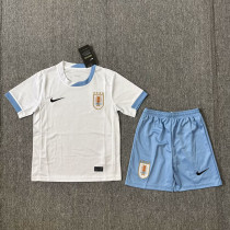 24-25 Uruguay Away Kids Soccer Jersey