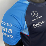 2023 F1 Formula One Mercedes Blue Racing Suit(圆领)