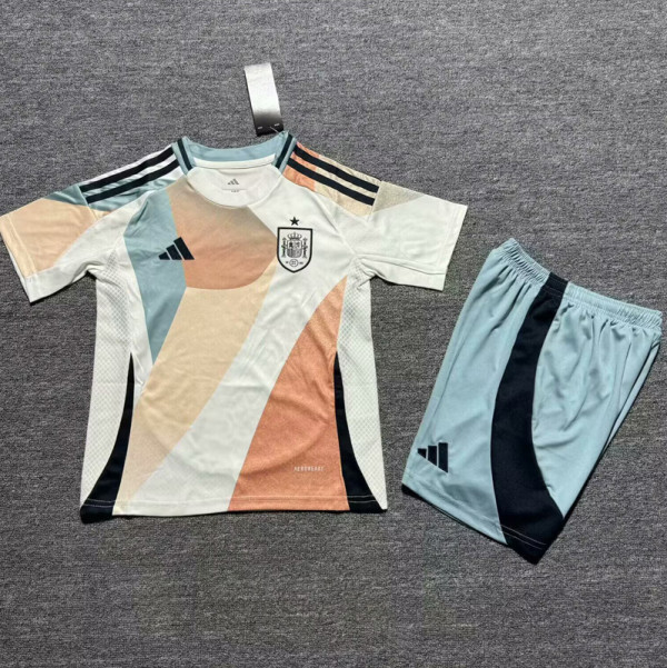 25-26 Spain W Away Kids Soccer Jersey