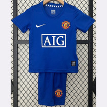 2008-2009 Man Utd Away Kids Retro Soccer Jersey