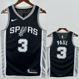 22-23 SA Spurs PAUL #3 Black Top Quality Hot Pressing NBA Jersey