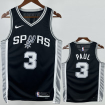 22-23 SA Spurs PAUL #3 Black Top Quality Hot Pressing NBA Jersey