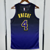 24-25 LAKERS KNECHT #4 Royal blue City Edition Top Quality Hot Pressing NBA Jersey