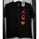 T179 Jordan Black High Quality Casual T-Shirt #爱心