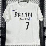 T250 Nets DURANT #7 White High Quality Casual T-Shirt
