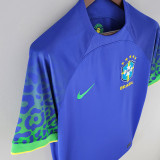 22-23 Brazil Away World Cup Fans Soccer Jersey