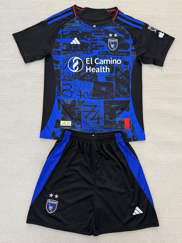 25-26 San Jose Earthquakes Home Kids Soccer Jersey *带章