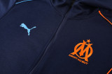 24-25 Marseille Royal blue Hoodie Jacket Tracksuit #01