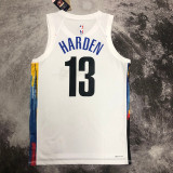 22-23 NETS HARDEN #13 White City Edition Top Quality Hot Pressing NBA Jersey