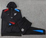 24-25 BAR Black Hoodie Half Pull Tracksuit #F562半拉连帽