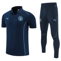 25-26 Man City Royal blue Polo Tracksuit