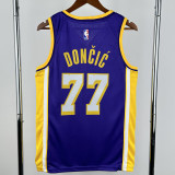 Lakers DONCIC #77 Purple Top Quality Hot Pressing NBA Jersey(V领)