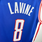 24-25 Kings LAVINE #8 Blue City Edition Top Quality Hot Pressing NBA Jersey