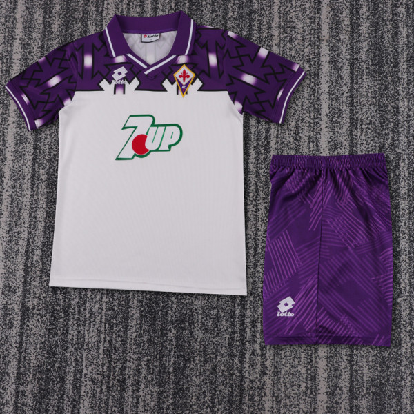 1992-1993 Fiorentina Away Kids Retro Soccer Jersey