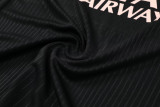 24-25 PSG Black Half Pull Tracksuit (半拉链)(粉色领)