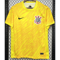 24-25 Corinthians Yellow Goalkeeper Fans Soccer Jersey