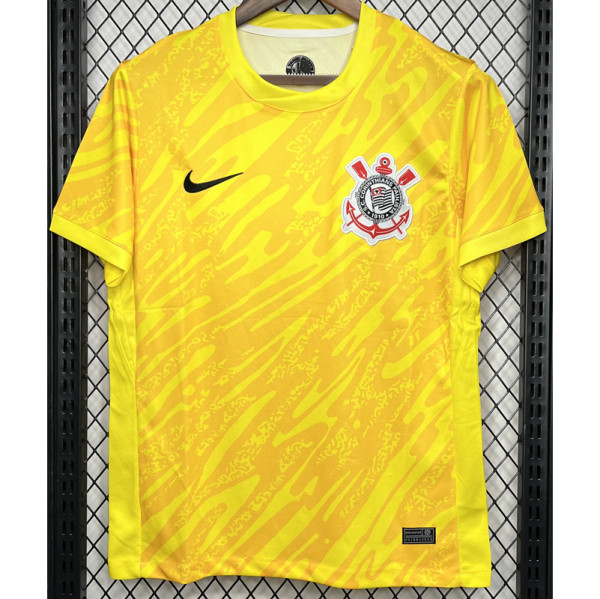24-25 Corinthians Yellow Goalkeeper Fans Soccer Jersey