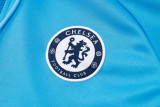 24-25 CHE Lake blue Hoodie Half Pull Tracksuit #F606半拉连帽
